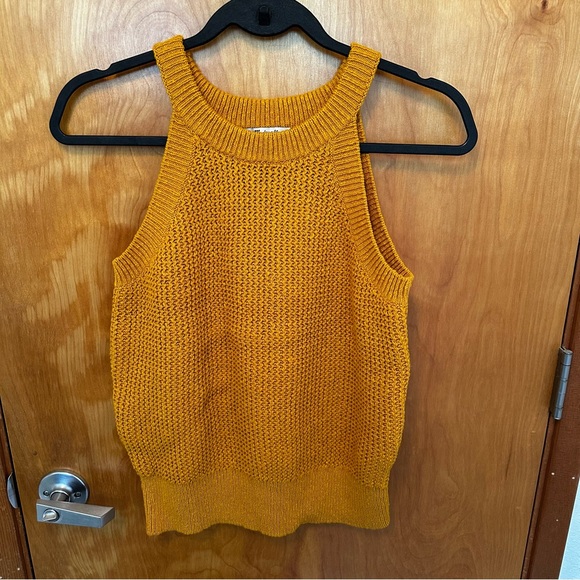 Madewell Mustard Yellow Knit Tank Size S NWT - Picture 1 of 4
